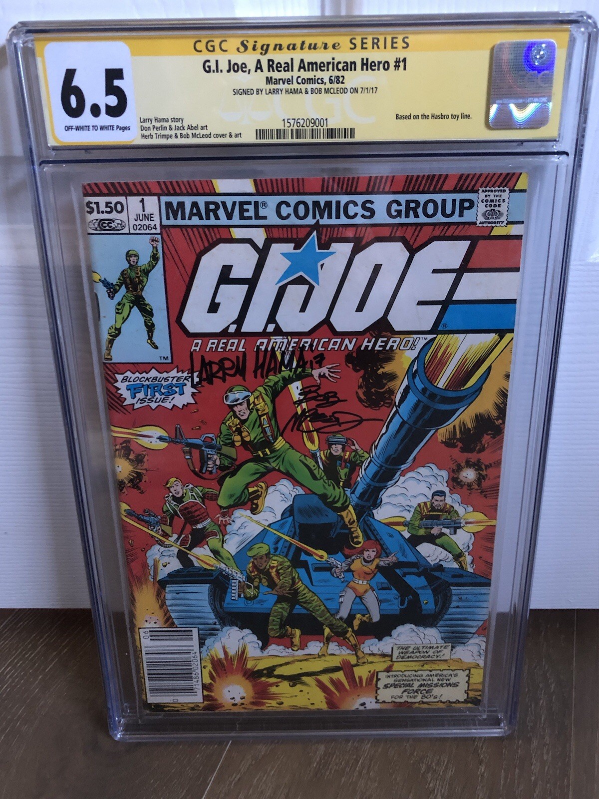 G.I. Joe #1 ARAH, CGC 6.5 SS Signed 2x Larry Hama & Bob McLeod, Newsstand 1982
