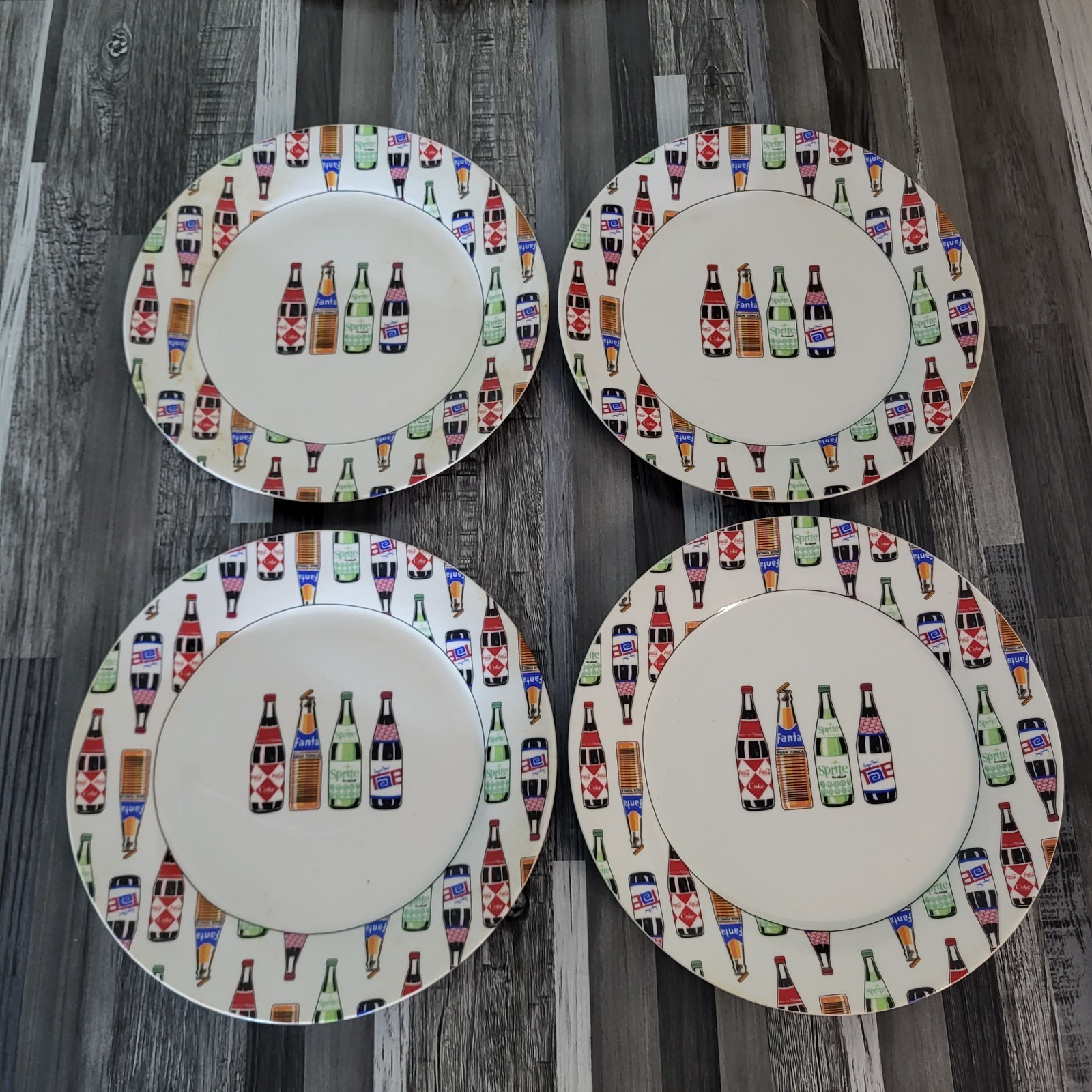 Vtg COCA-COLA (4-SET) Stoneware 11\