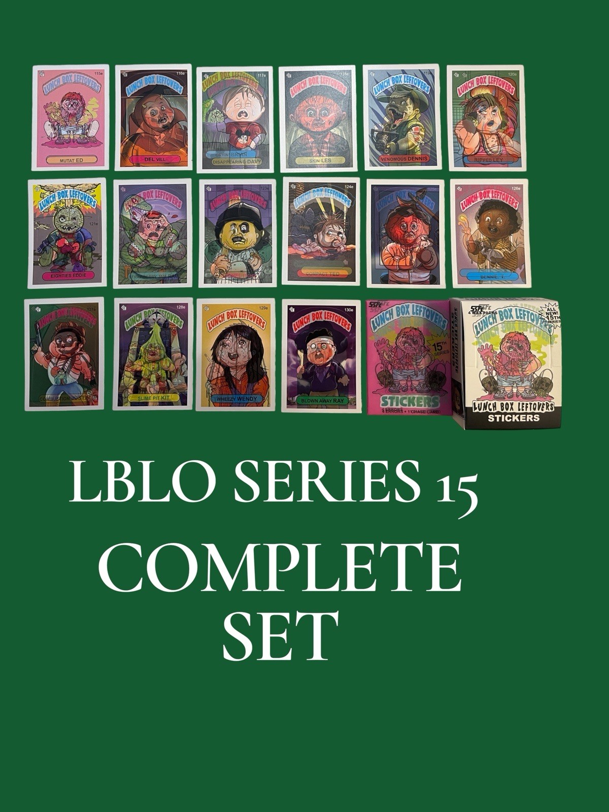 2026 SSFC LUNCH BOX LEFTOVERS 15TH SERIES COMPLETE 16 CARD ERROR SET + BOX + WAX