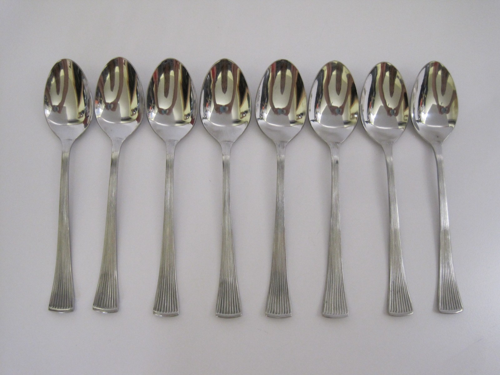Barclay Geneve VAN CORTLAND Lot of 8 Stainless Teaspoons