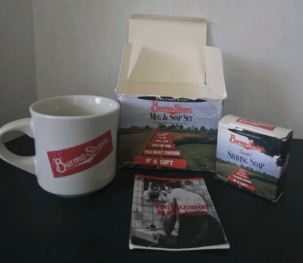 Burma Shave Mug & Soap Set in Original Box Vintage Collectible