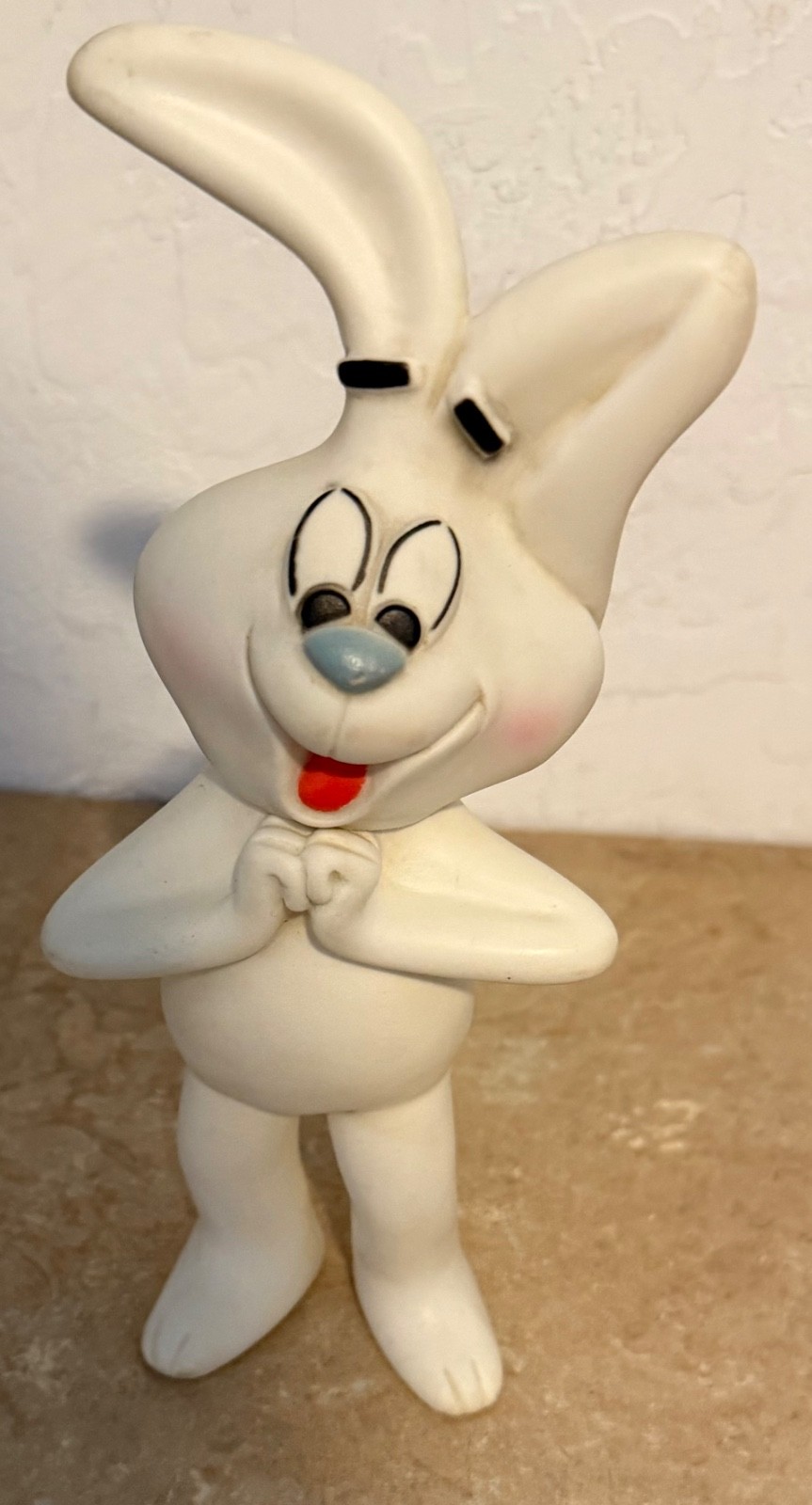 Vintage 1970s TRIX Rabbit 9” Figure Squeaky Toy General Mills Advertising Figure