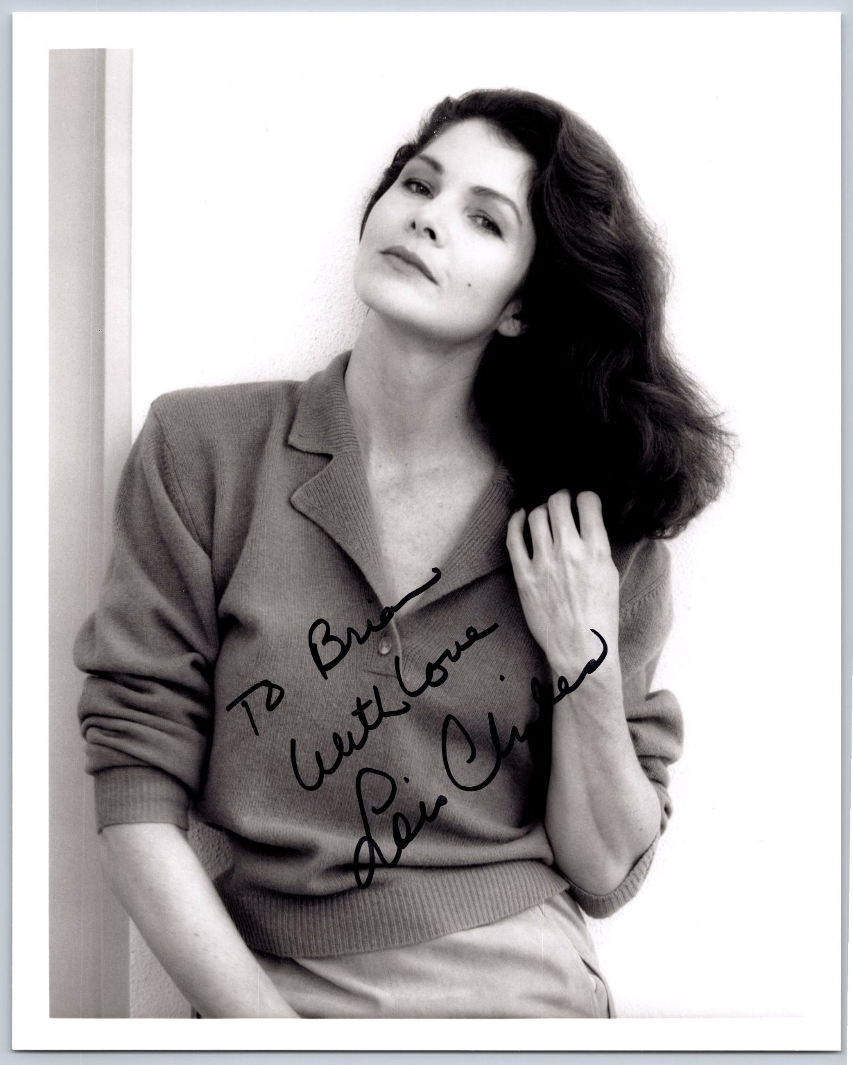 Lois Chiles Autographed Photo Signed Actress Black & White James Bond