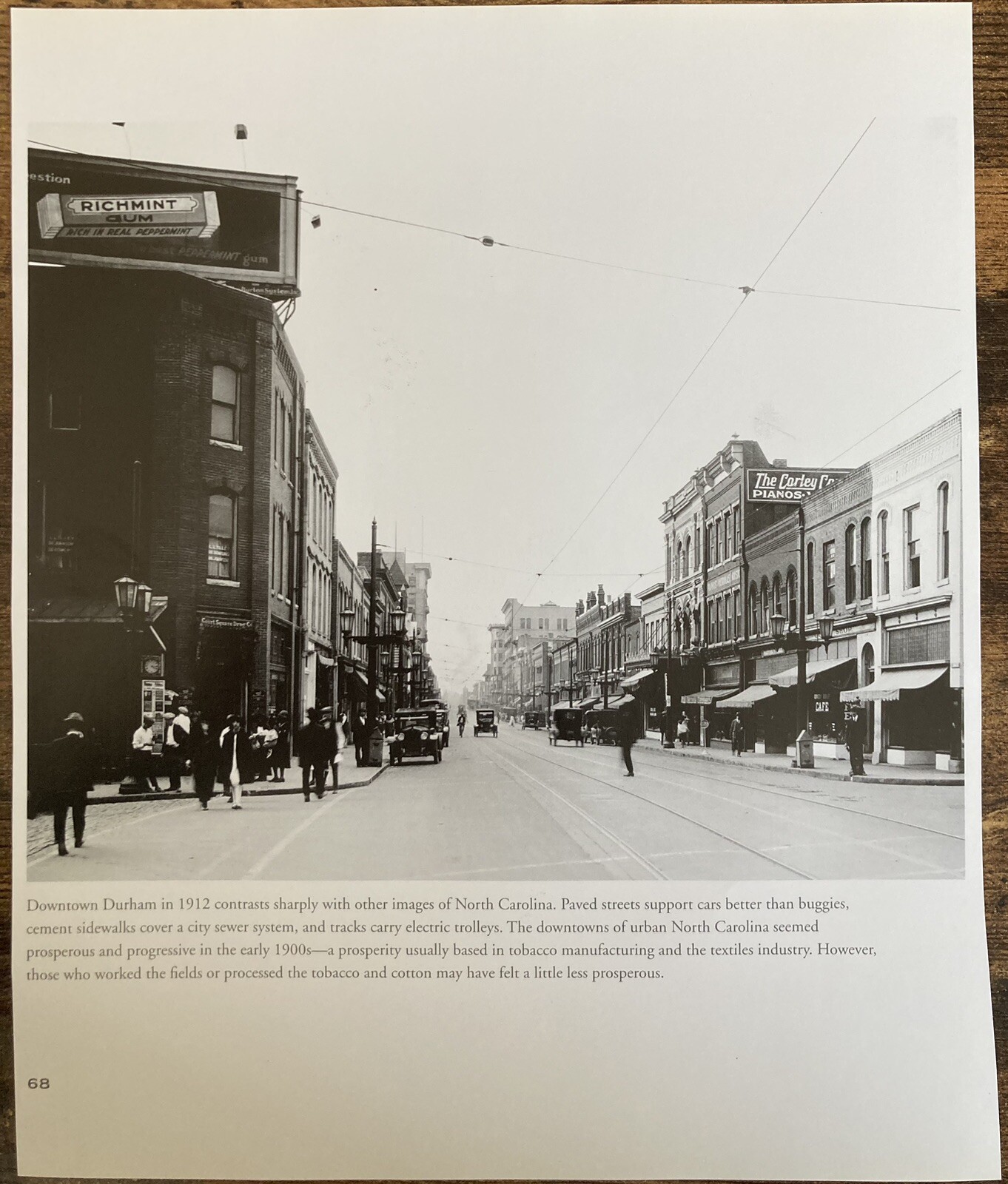 Book Clipping Photo Downtown Durham North Carolina 1912
