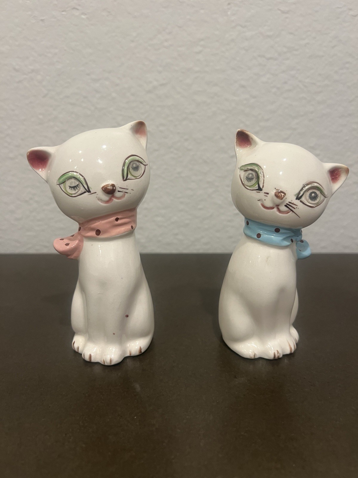 Vintage Holt Howard Lenticular Eyes Cat Shakers