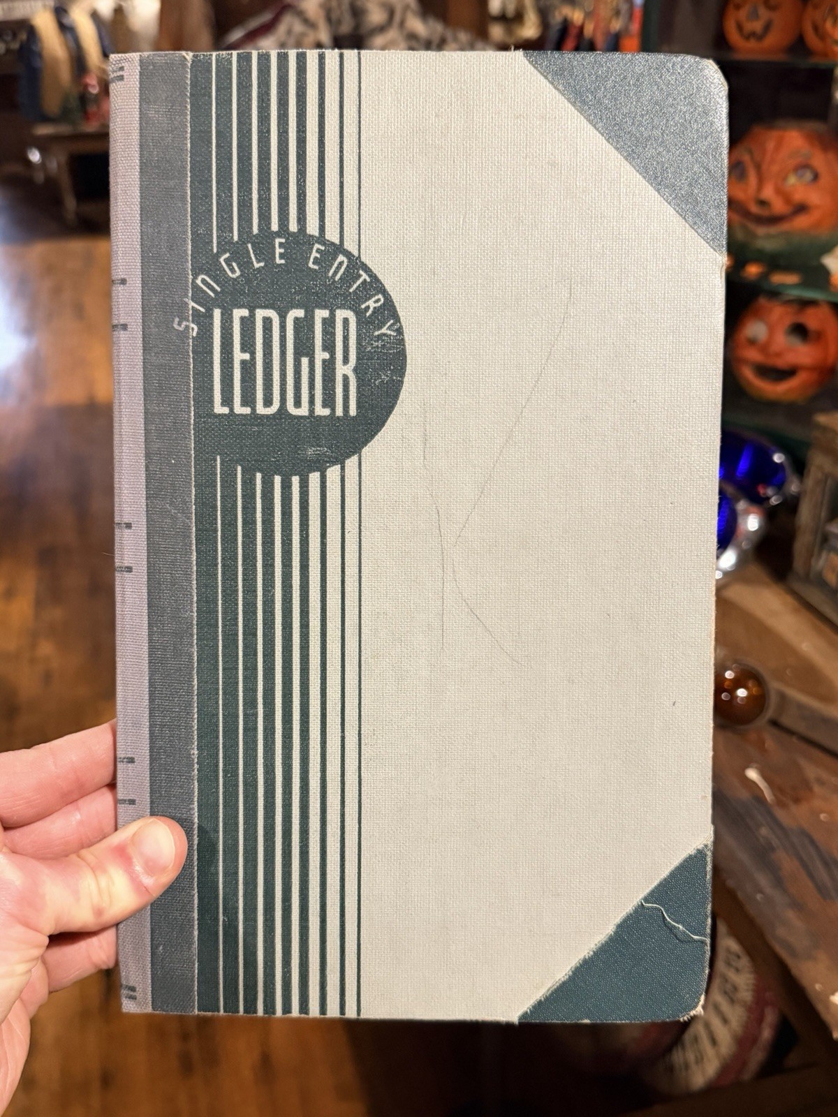 Vintage 1945 Hand Written Journal Ledger Book Records Antique