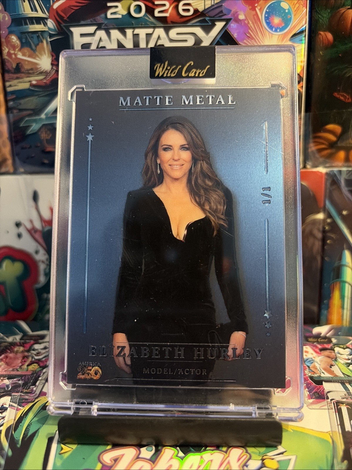 Elizabeth Hurley 1/1 Matte Metal 2026 Wild Card America 250 Model Actor
