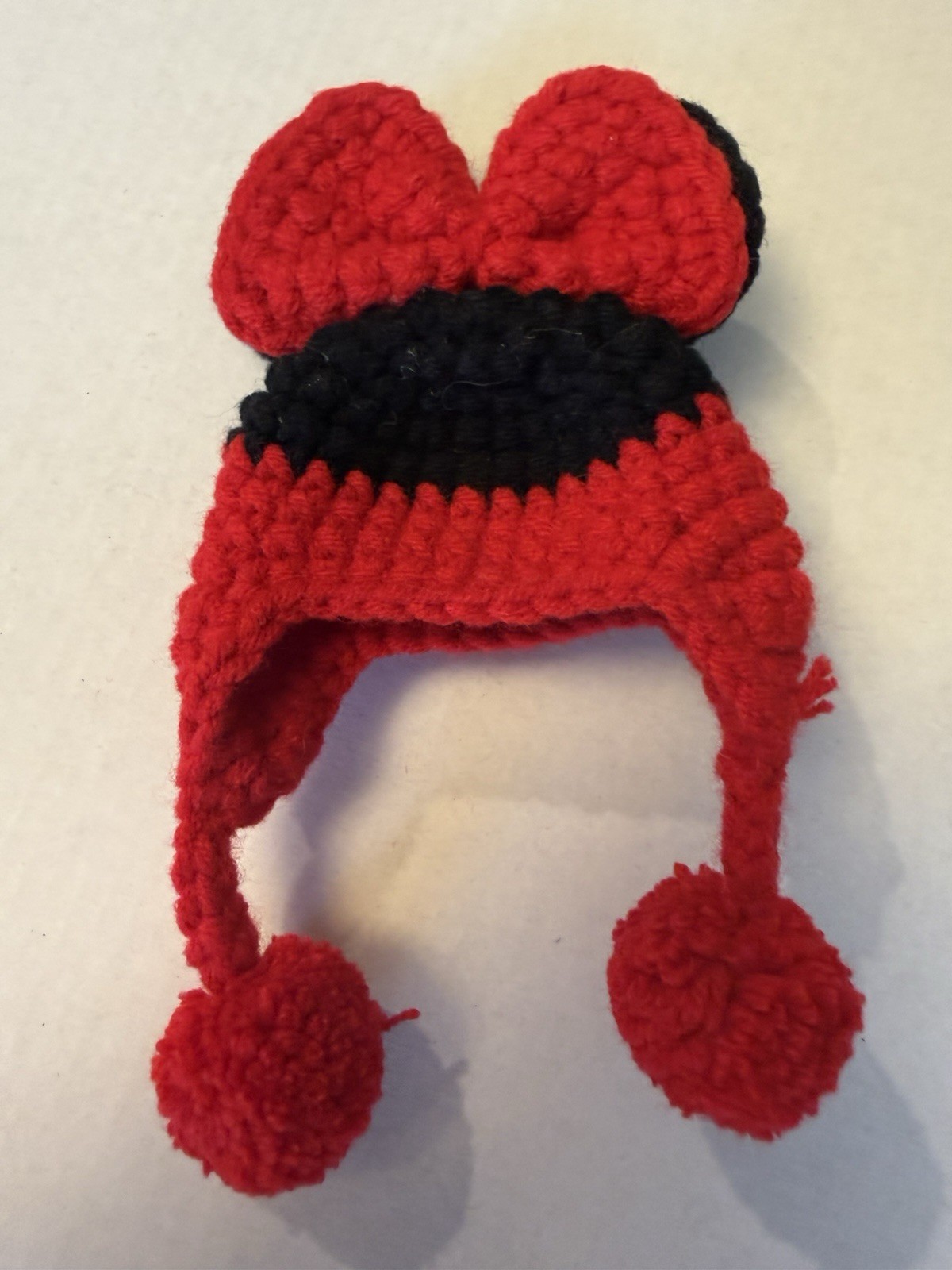 OB11 Obitsu 11 doll - Minnie Mouse knit hat with tassels - New
