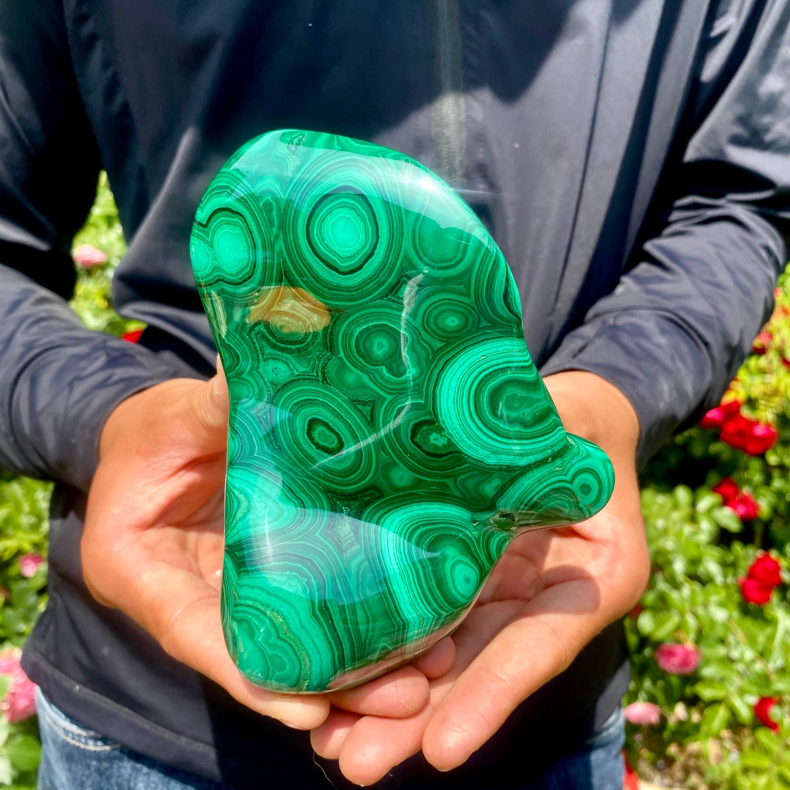 2LB  Natural Chrysocolla/Malachite transparent cluster rough mineral sample