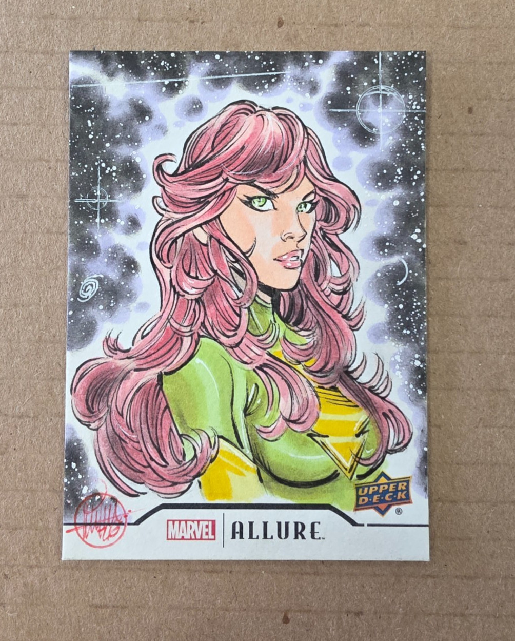 2021 Upper Deck Marvel Allure Jean Grey 1/1 Original Sketch By Mitch Ballard