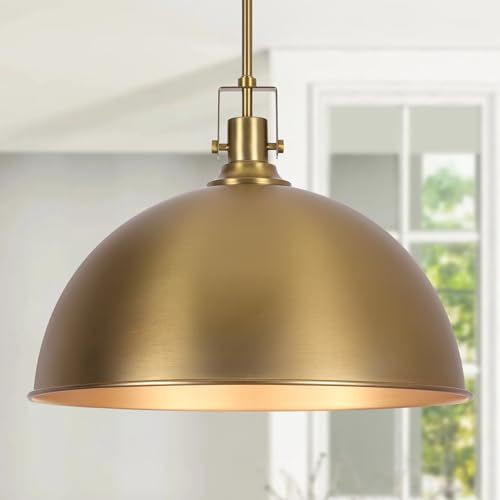 LamQee 18 Inch Brushed Gold Large Pendant Light 17.7 Inch, LamQee 18 Inch Brushed Gold Large Pendant Light 17.7 Inch,