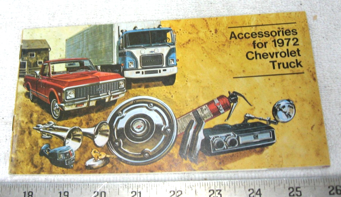 1972 CHEVROLET ALL TRUCKS ELCAMINO BLAZER SUBURBAN ACCESSORIES BROCHURE ORIGINAL 1972 CHEVROLET ALL TRUCKS ELCAMINO BLAZER SUBURBAN ACCESSORIES BROCHURE ORIGINAL