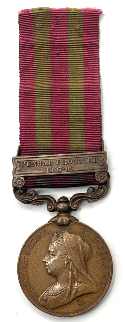1895 British India General Service Bronze Medal Punjab Frontier Clasp Named 1895 British India General Service Bronze Medal Punjab Frontier Clasp Named