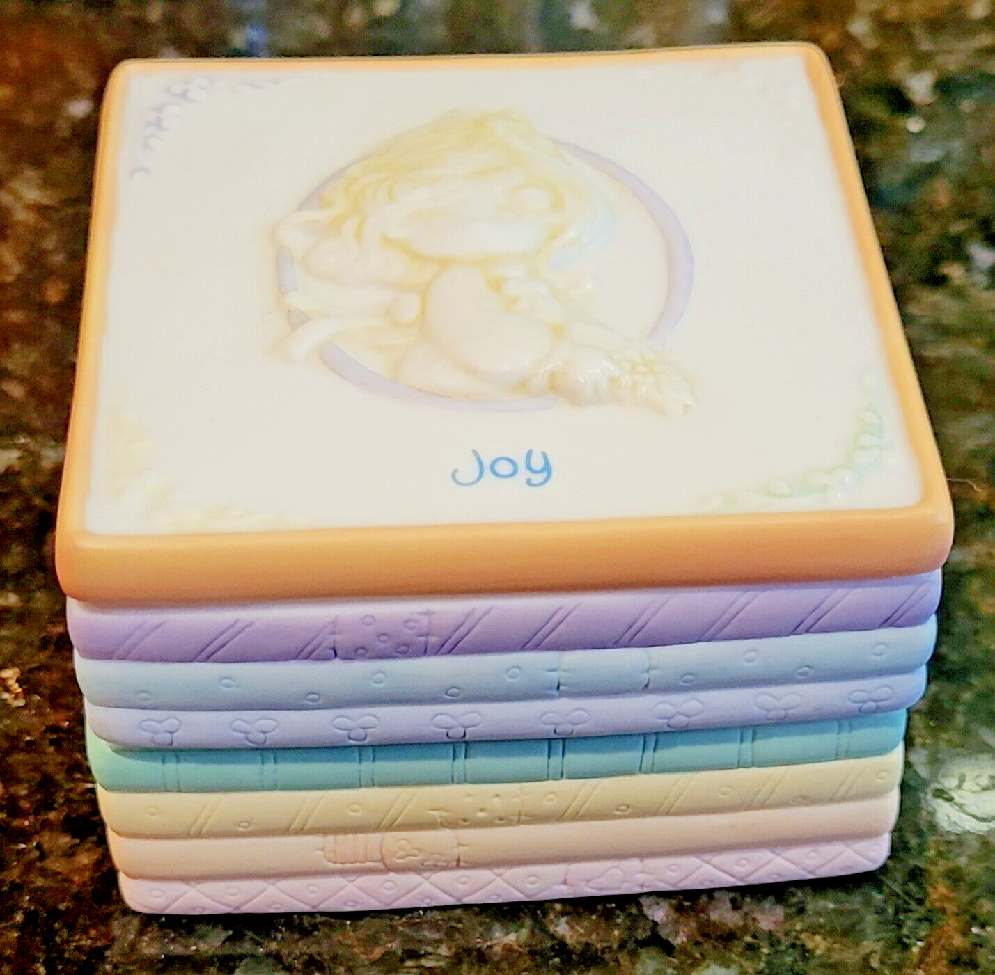 VTG Precious Moments Trinket Box Wishing You Rainbows Of Joy 2 Tiers w/ Lid Y2K VTG Precious Moments Trinket Box Wishing You Rainbows Of Joy 2 Tiers w/ Lid Y2K