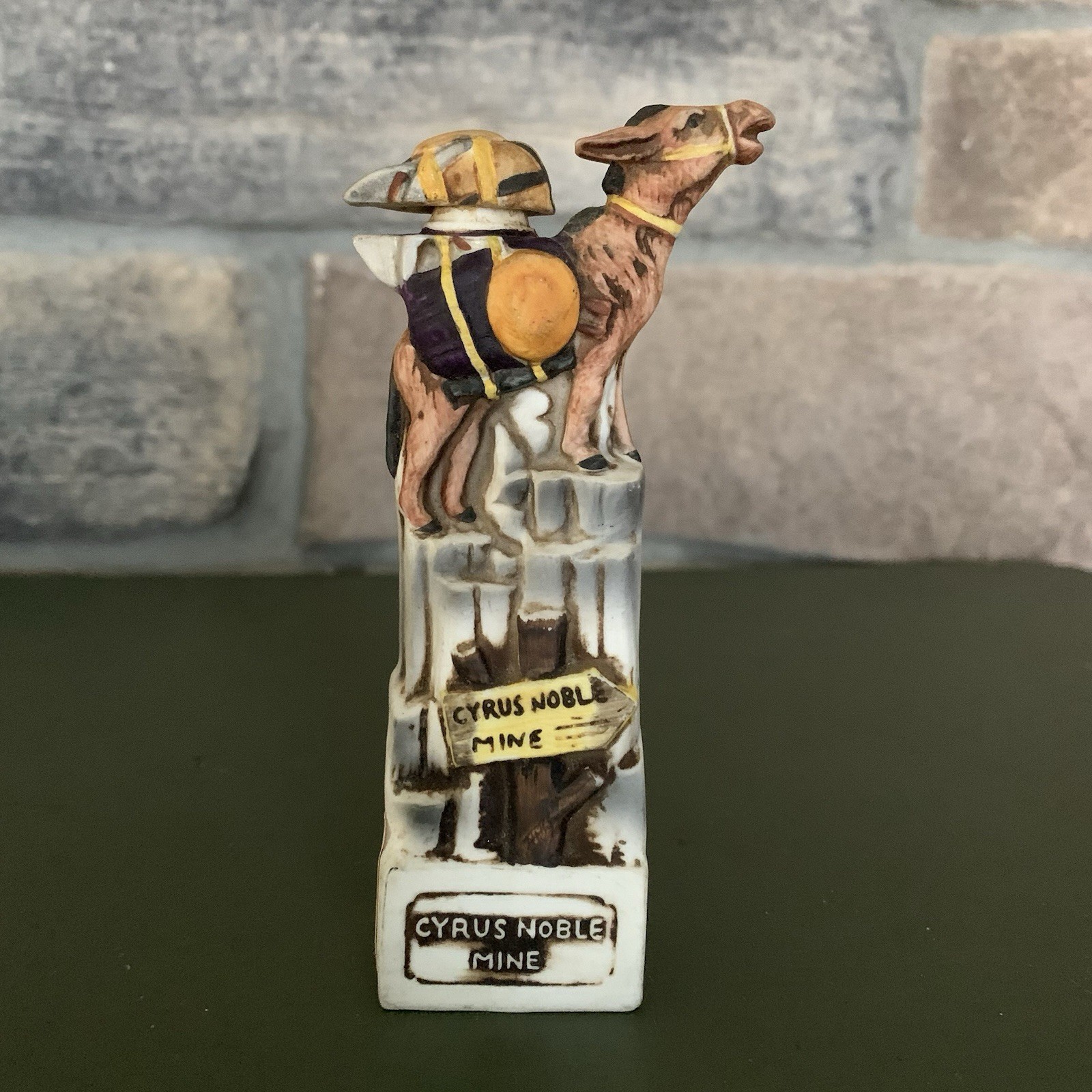 Vintage Cyrus Noble Mine Series Burro Miniature Decanter no alcohol