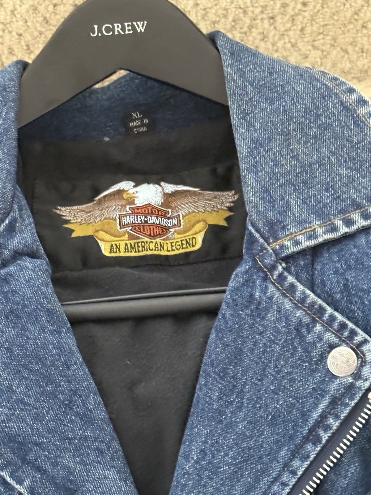 Harley Davidson Heavy Denim Jacket Size XL