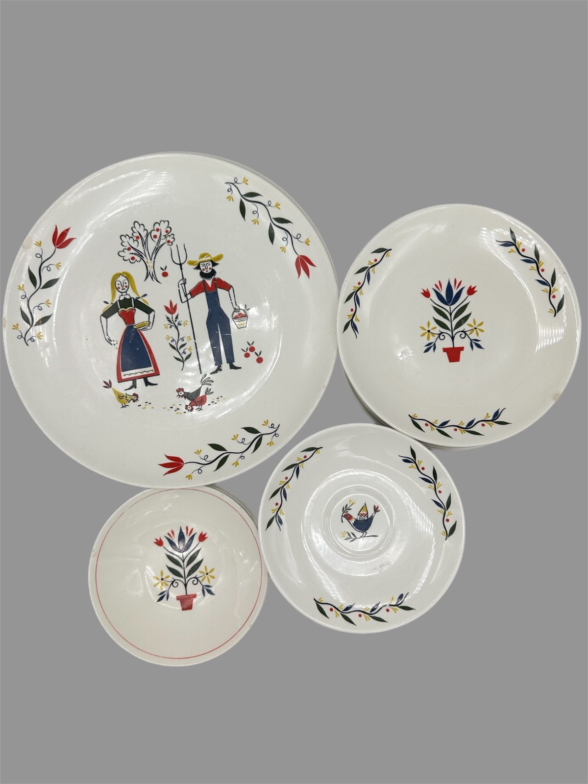 RARE 1951 Vtg Rhythm American Provincial Homer Laughlin Dinner Set GREAT DEAL