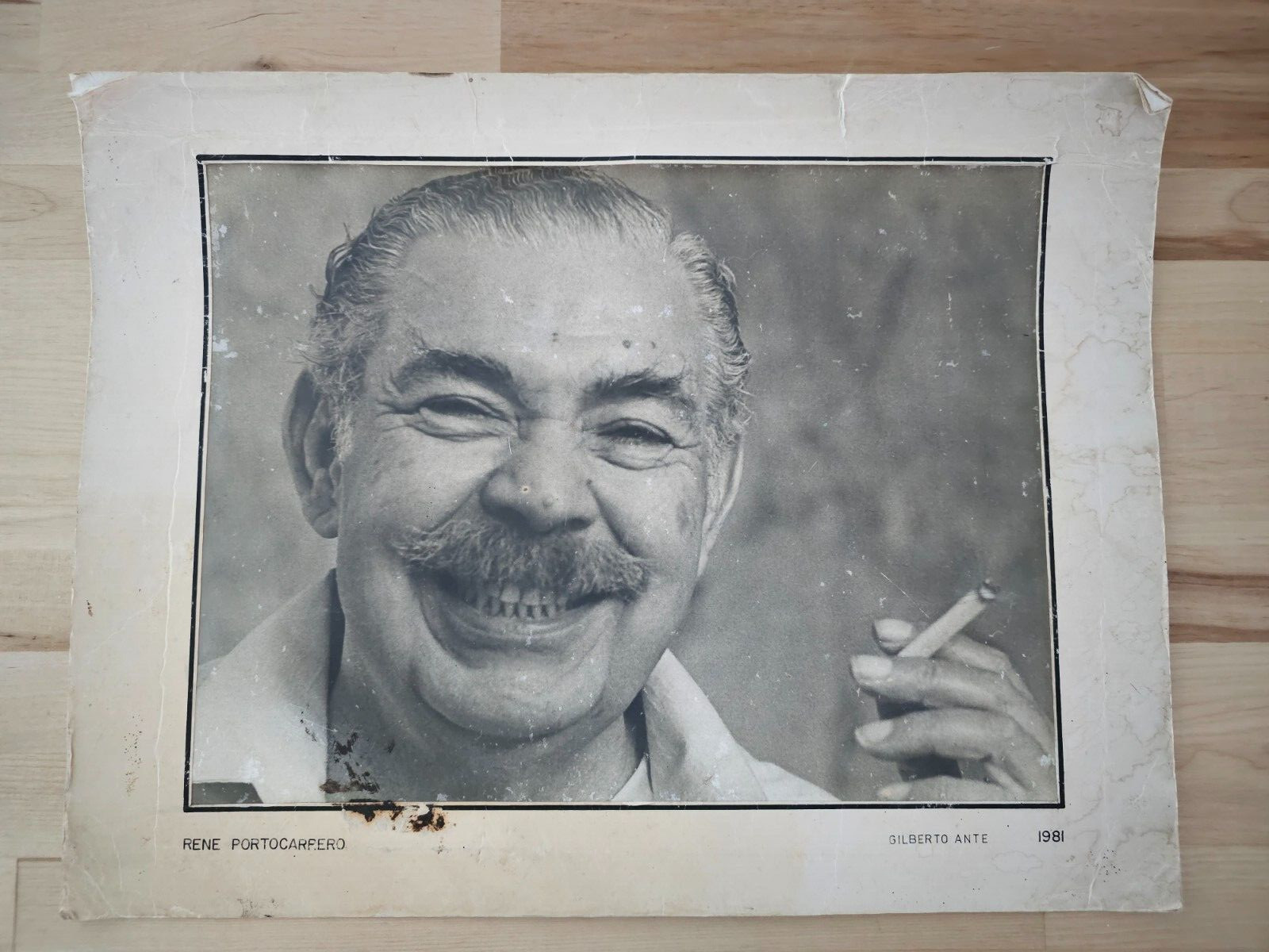 RARE CUBAN ART PAINTER RENE PORTOCARRERO portrait ORIG GILBERTO ANTE PHOTO XXL
