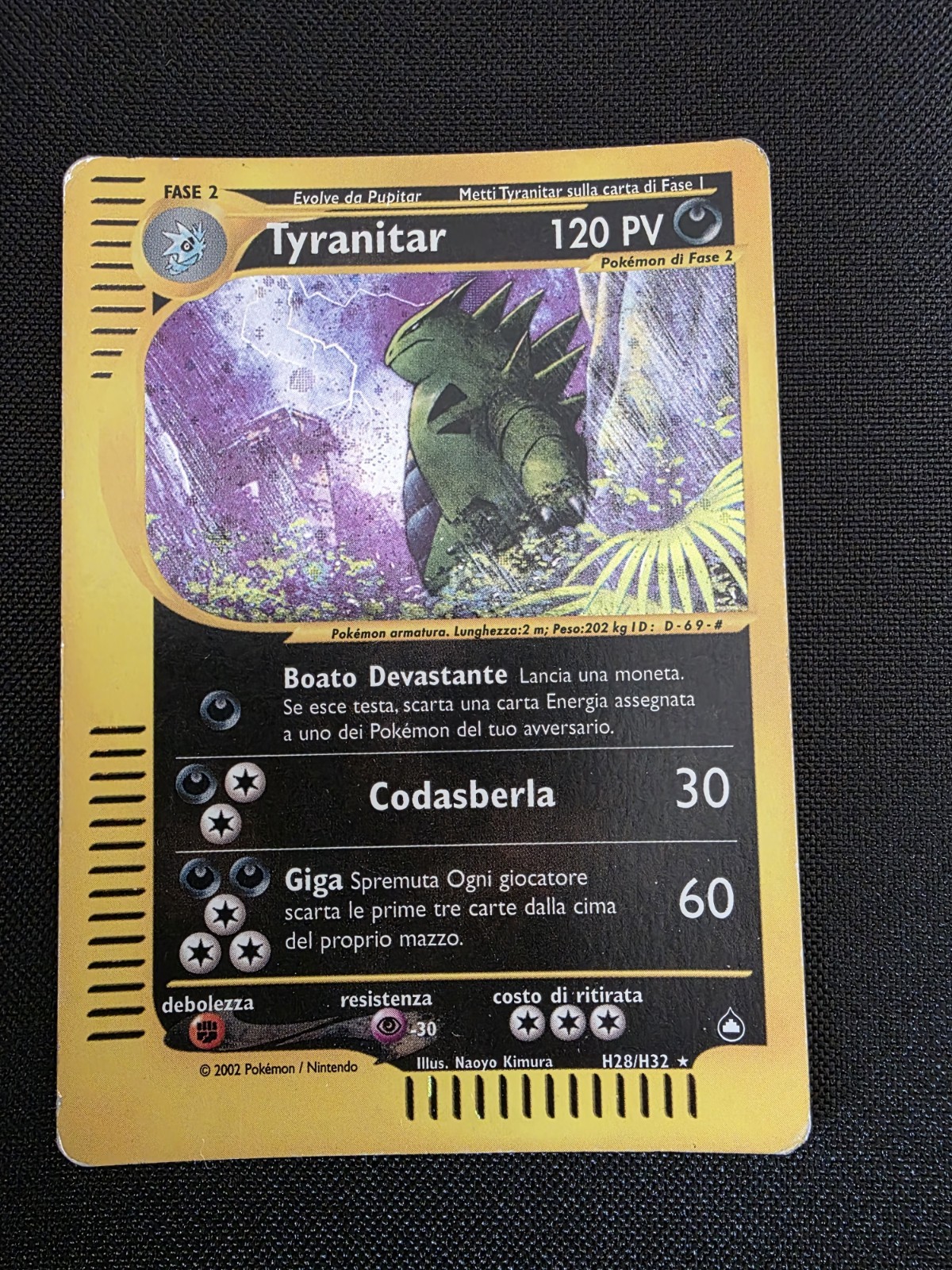 Pokemon Card TYRANITAR H28/H32 - Aquapolis - HOLO ITA