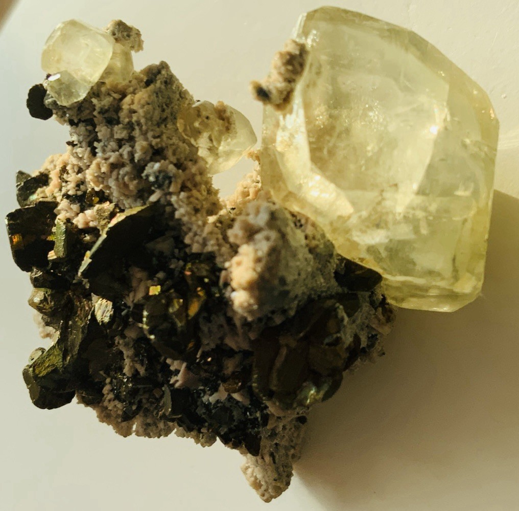 Rhodizite/Londonite on Matrix with Pyrite Madagascar VERY RARE 17g HIGHER REALMS
