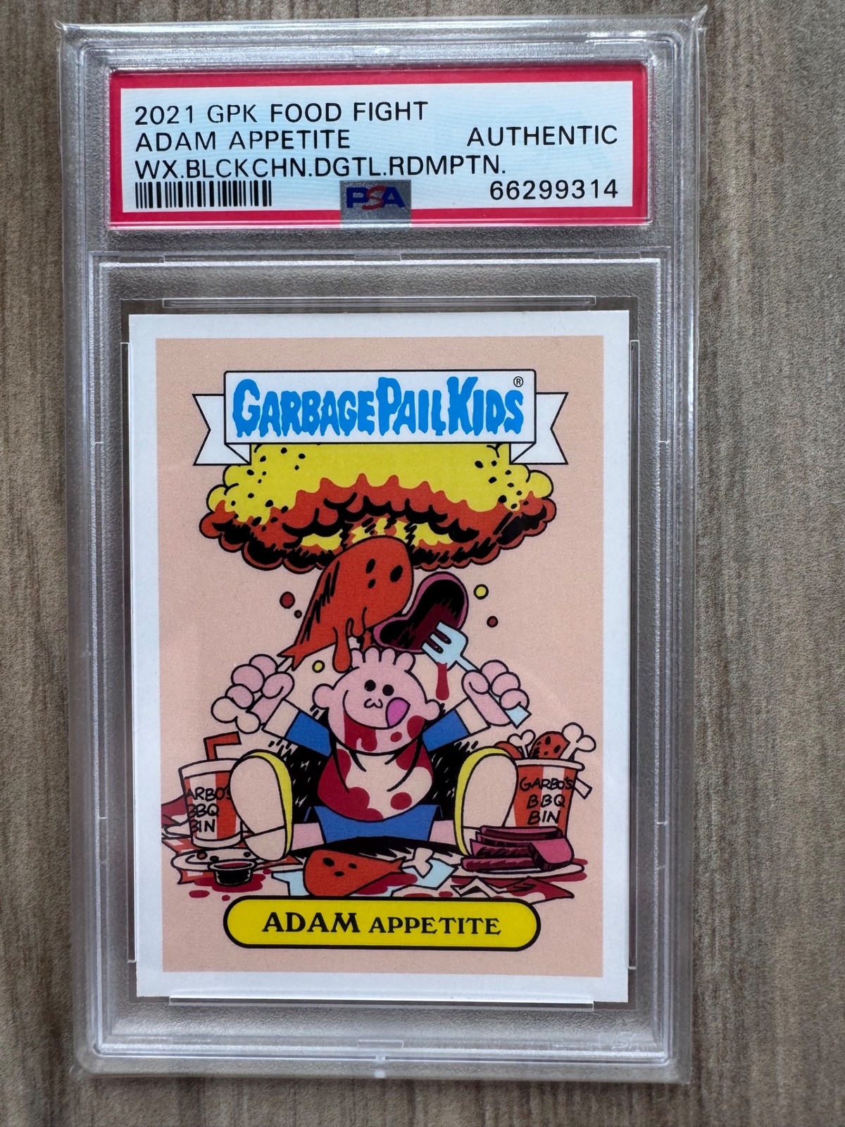 2021 GPK Food Fight Adam Appetite PSA Authentic Blockchain Digital Redemption - 