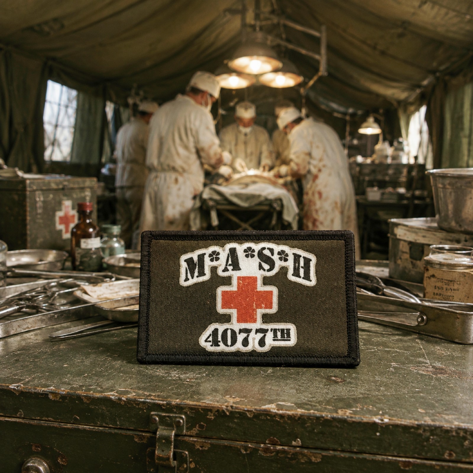 MASH 4077th Morale Patch, Military Medical Gift, Veteran TV Medic MASH 4077th Morale Patch, Military Medical Gift, Veteran TV Medic