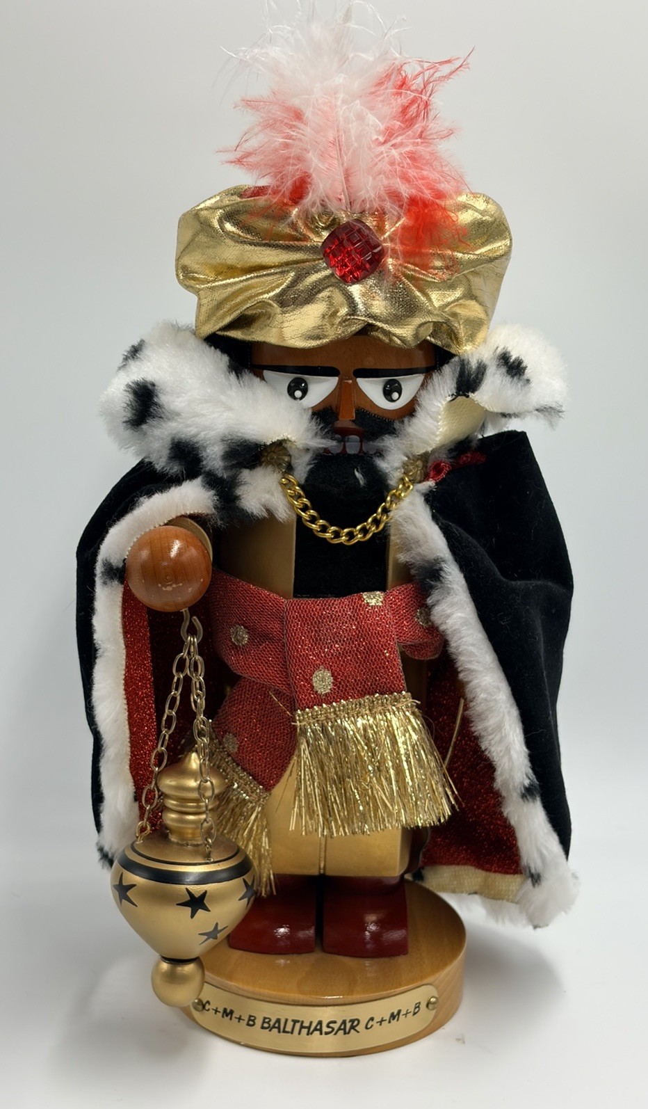 VTG STEINBACH NUTCRACKER Wiseman Christmas Chubby BALTHASAR C+M+B #1741  No Box