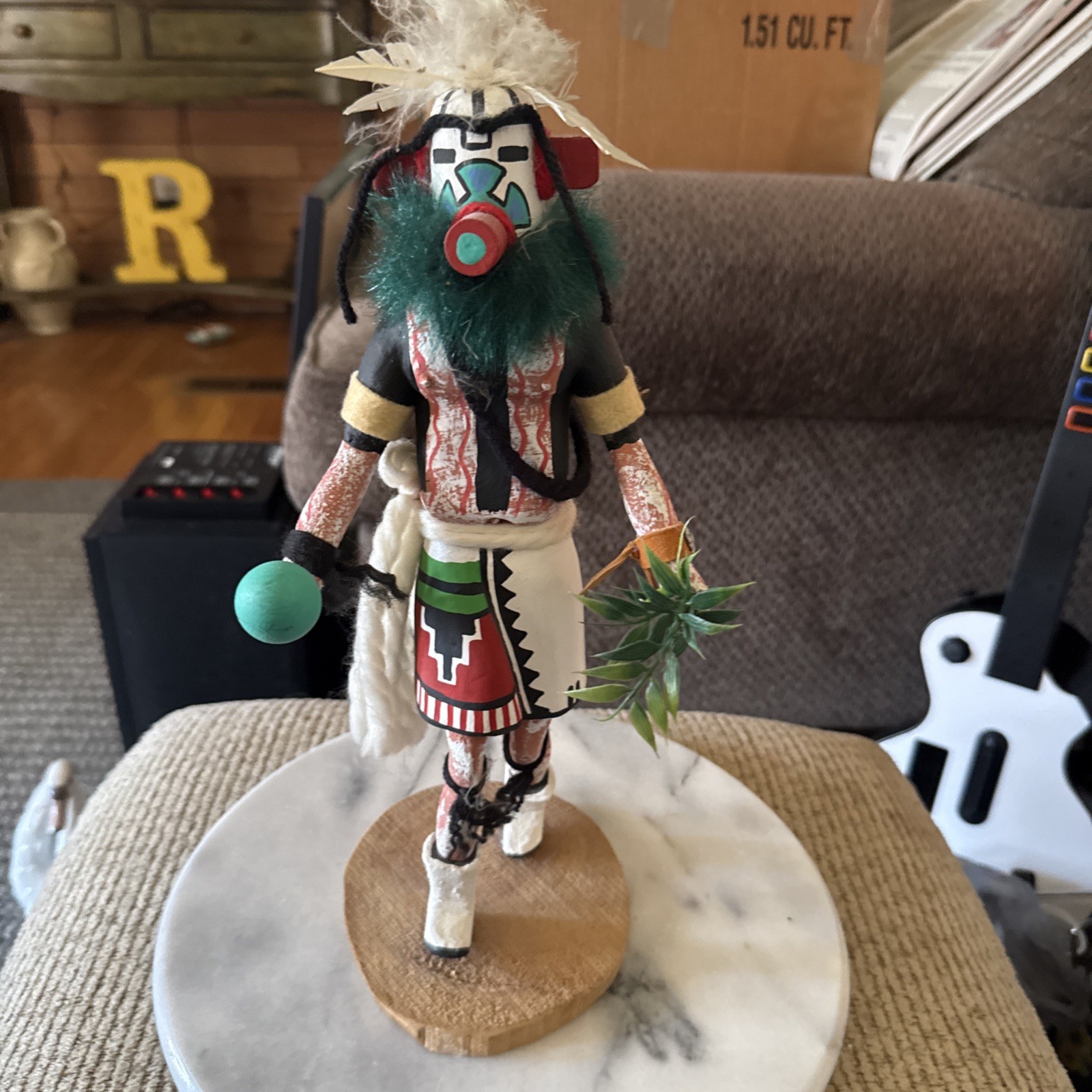 Vintage 14” Tony M Espinoza Signed Hopi Style Kachina Doll Carved Wood Figure AZ