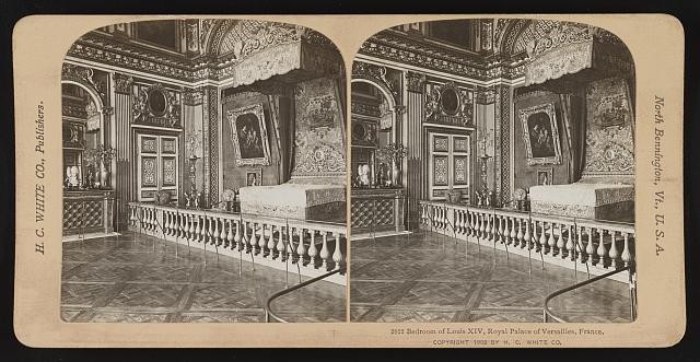 Versailles France Bedroom of Louis XIV Royal Palace 1900s Stereo View