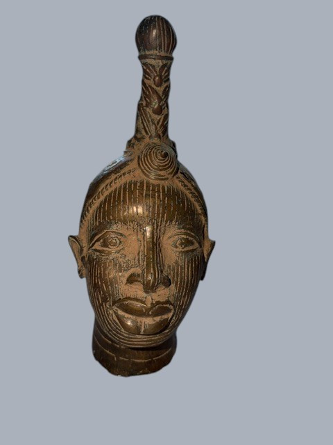 Appraised:  Early 20Th Century Benin Ife Queen Mother Bronze Head