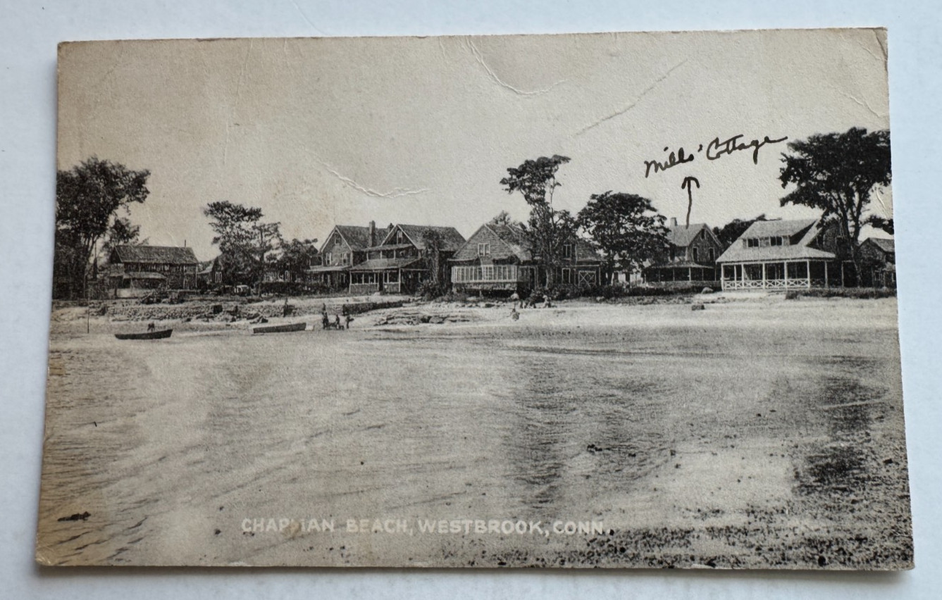 1949 CT Postcard Westbrook Connecticut Chapman Beach houses cottages vintage