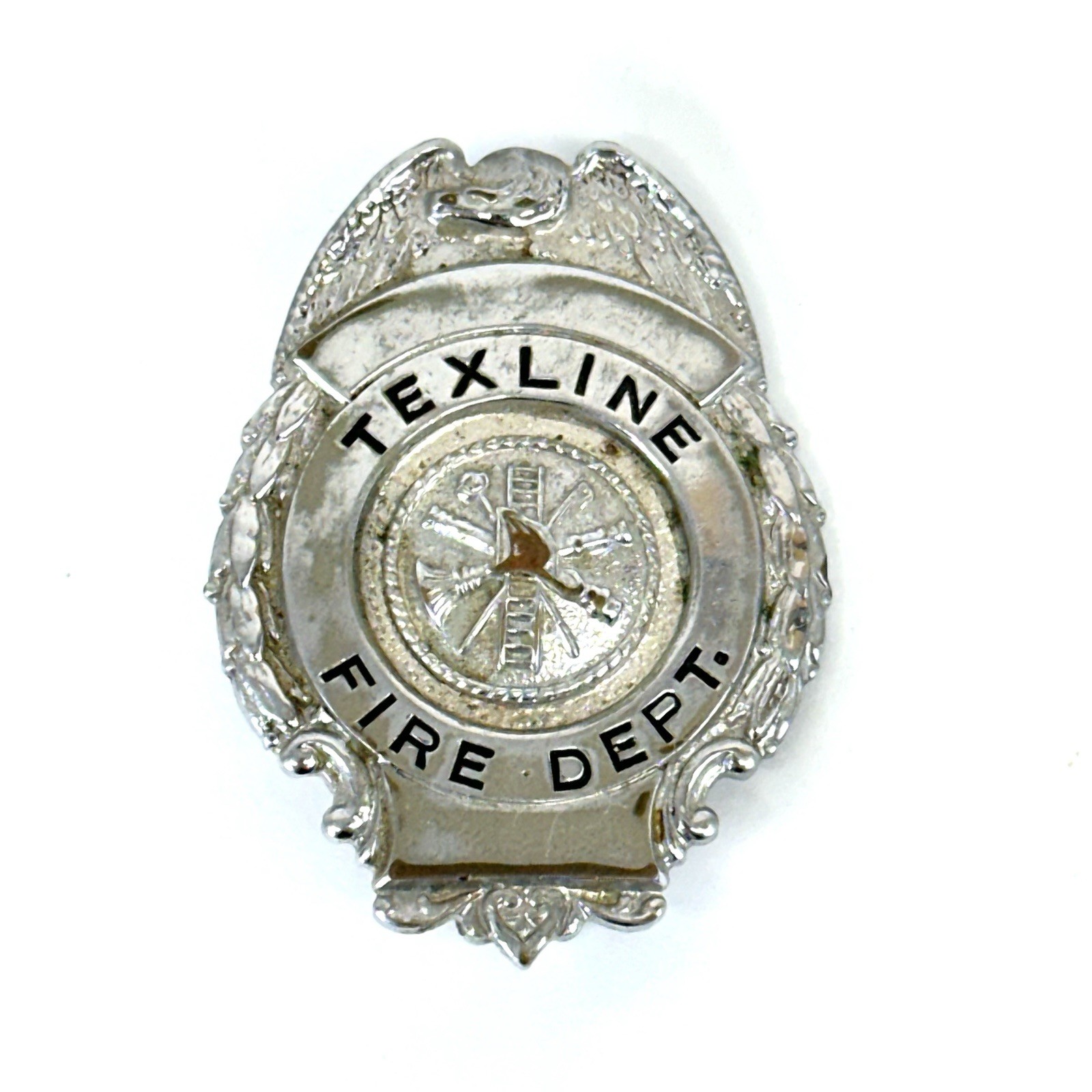 Vintage Obsolete Texline Fire Dept Badge Vintage Obsolete Texline Fire Dept Badge