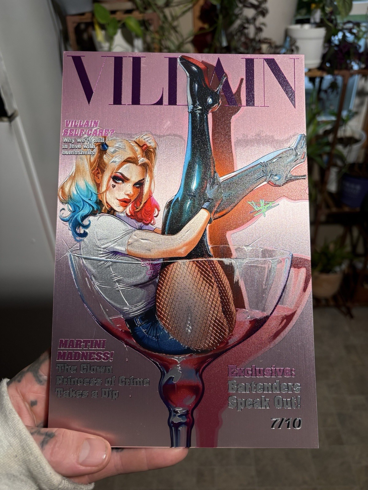Harley Quinn Villain Metal Cover 7/10 Artist Alley Dhaxina Dee Multiverse