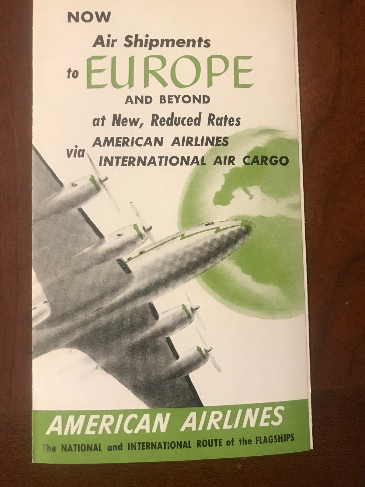 RARE-1947 American Airlines International Cargo Brochure-FedEx-Europe freight RARE-1947 American Airlines International Cargo Brochure-FedEx-Europe freight