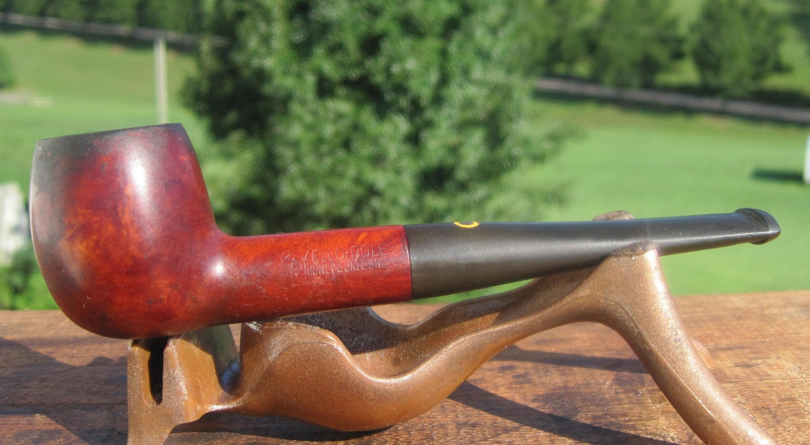 KBB Yello Bole HONEY CURED BRIAR Small Billiard Estate Pipe 5\
