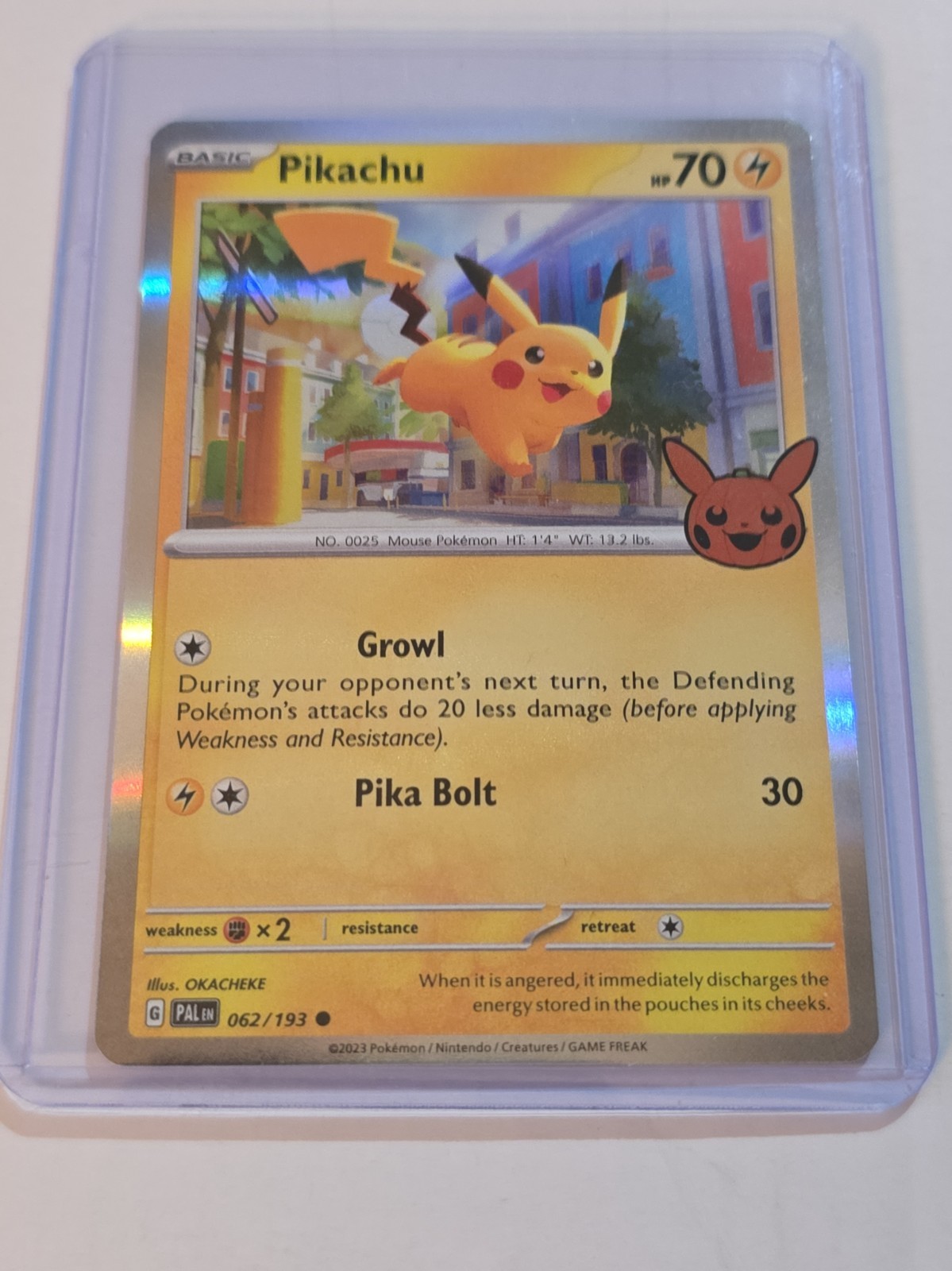 Pikachu 062/193 Trick or Trade Booster Bundle 2023 Holo Pokémon TCG NM