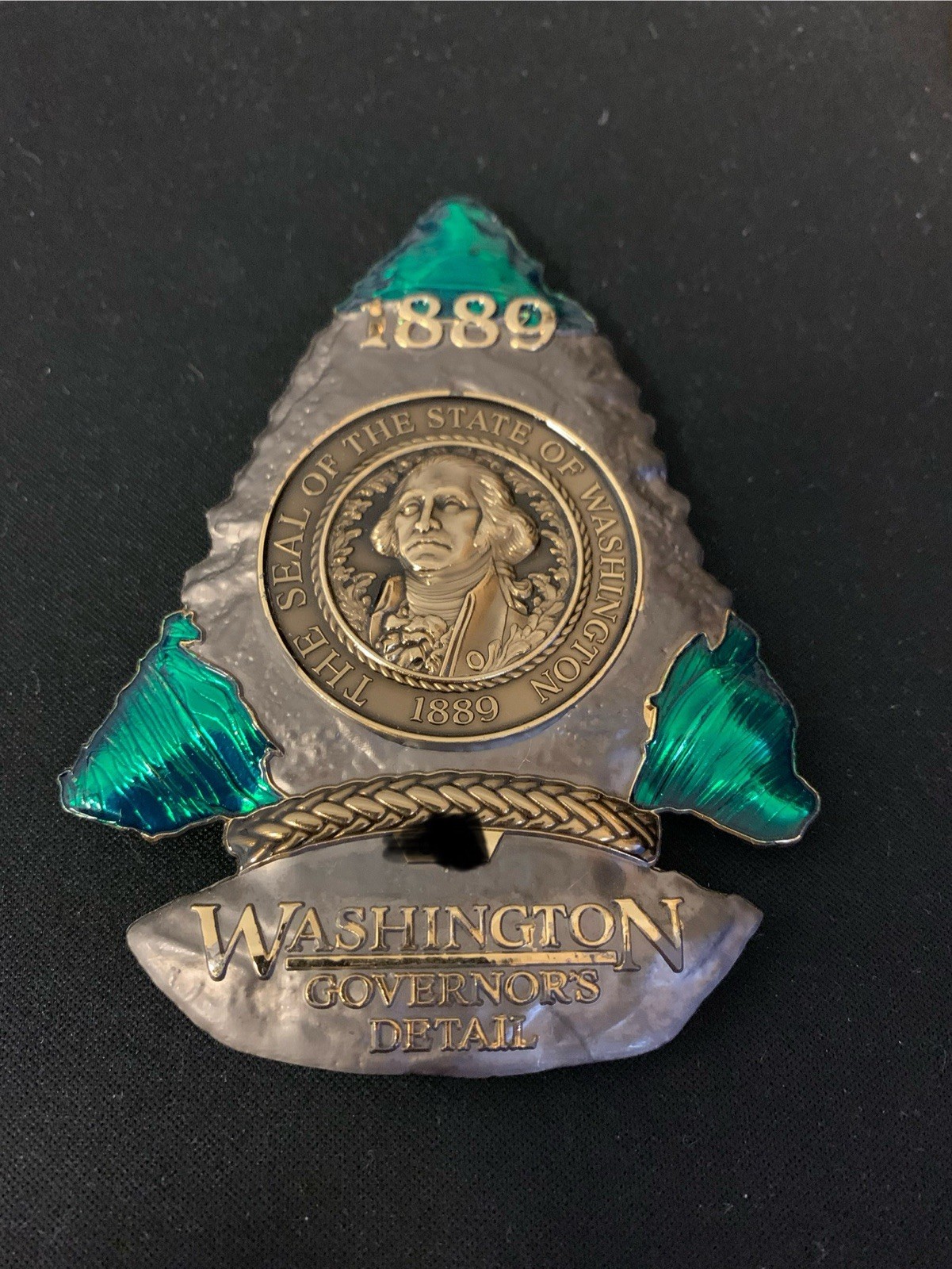Washington WASPC Governor’s Detail Arrowhead Challenge Coin - Authentic And Rare