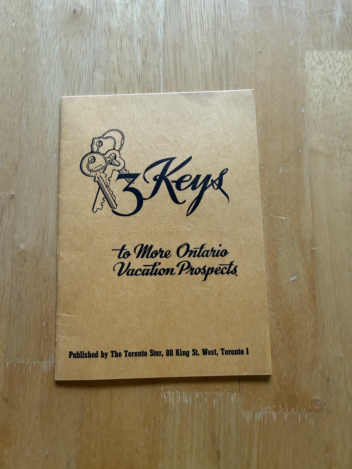 Vintage The Toronto Star 3 Keys Ontario Vacation Prospects Booklet Brown Canada
