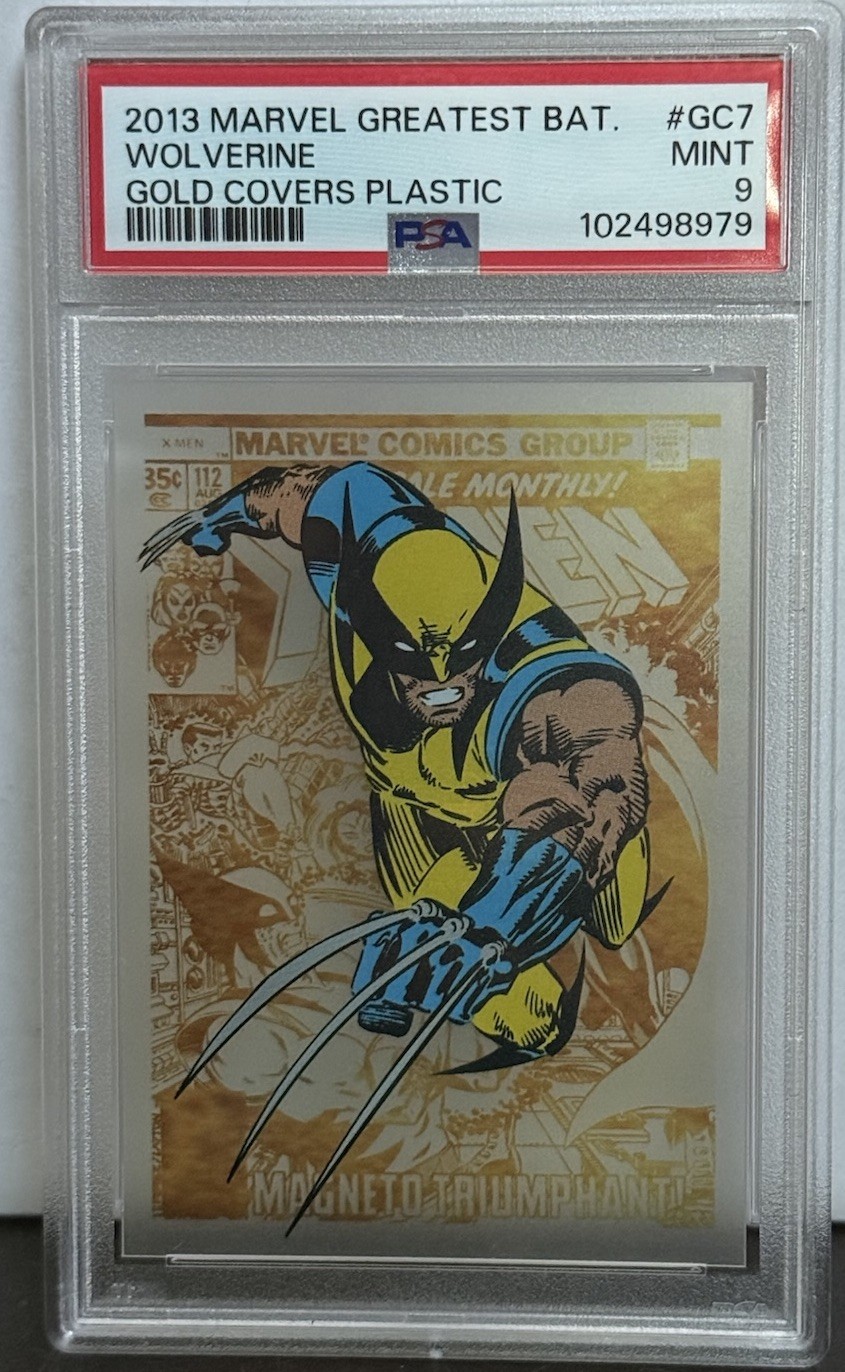 2013 Marvel Greatest Battles X-Men Wolverine Gold Covers Plastic GC7 PSA 9 Pop 7