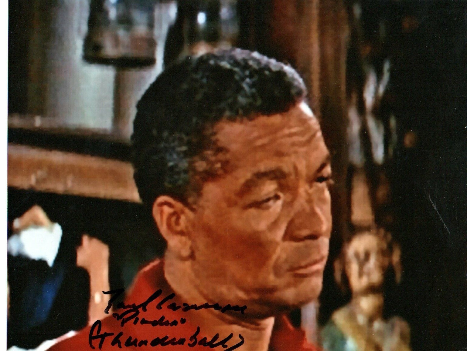 EARL CAMERON SIGNED JAMES BOND AUTHEN AUTOGRAPH  PINDER IN THUNDERBALL 10-8 COA