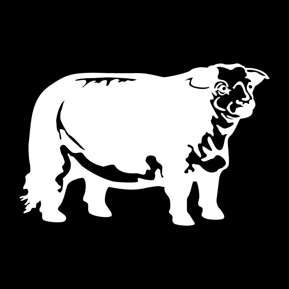 Hereford Beef Cattle Ranch Decal Sticker White Die Cut Vinyl