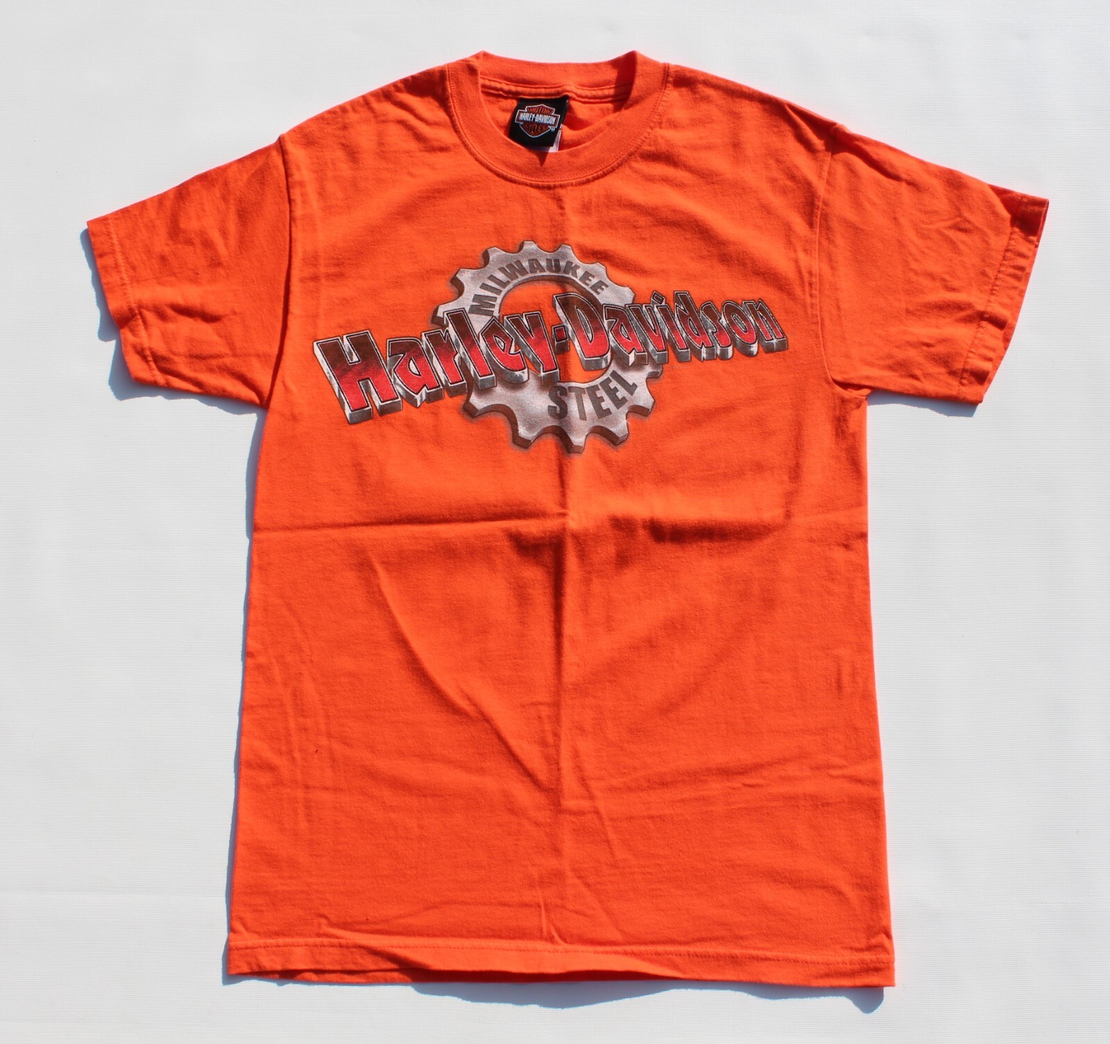 Vintage Harley Davidson T Shirt Milwaukee Steel Barnett El Paso S Cowboy Orange