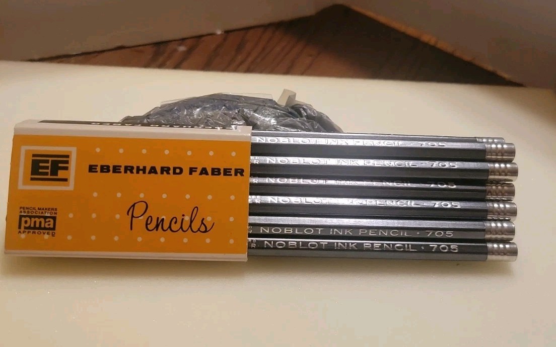 12 Vintage Eberhard Faber 705 Noblot Ink Pencil A Bottle Of Ink In A Pencil