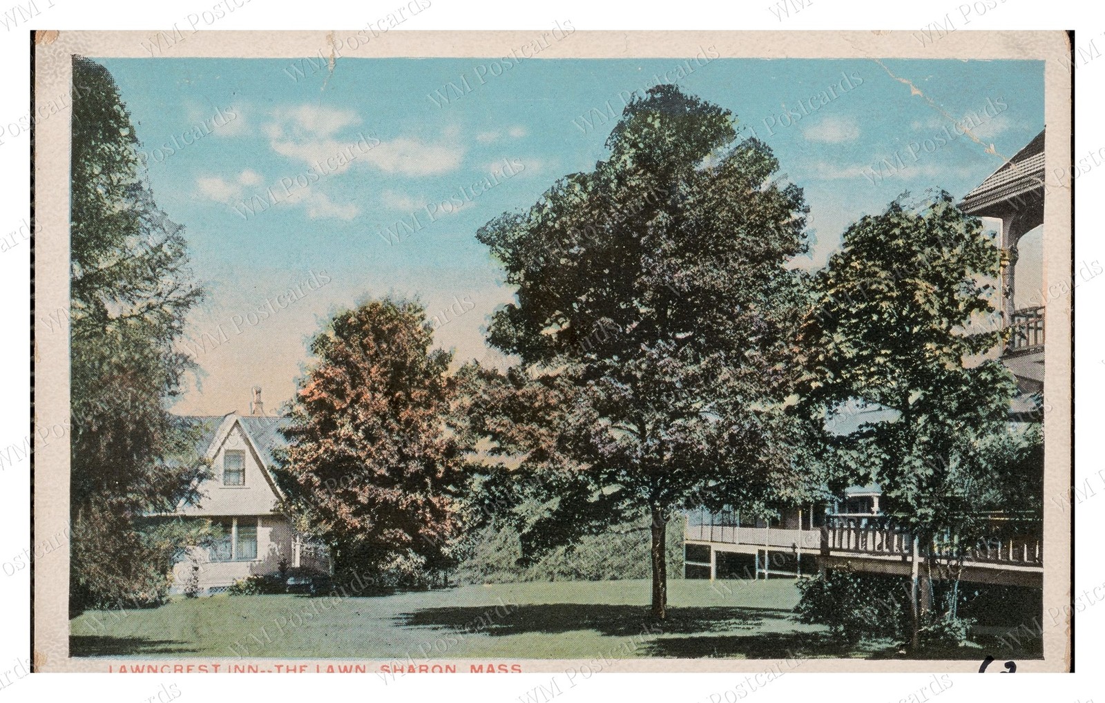 Sharon Massachusetts 1940s Lawncrest Inn Lawn Standard Postcard Sharon Massachusetts 1940s Lawncrest Inn Lawn Standard Postcard