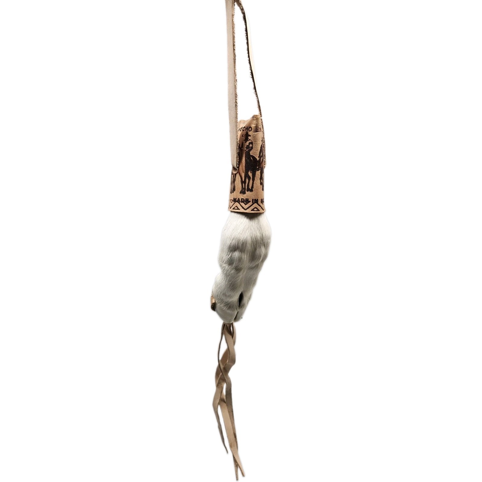 Genuine Calf Foot Lanyard Whip/ Cuarta Llavero Pata De Becerro 