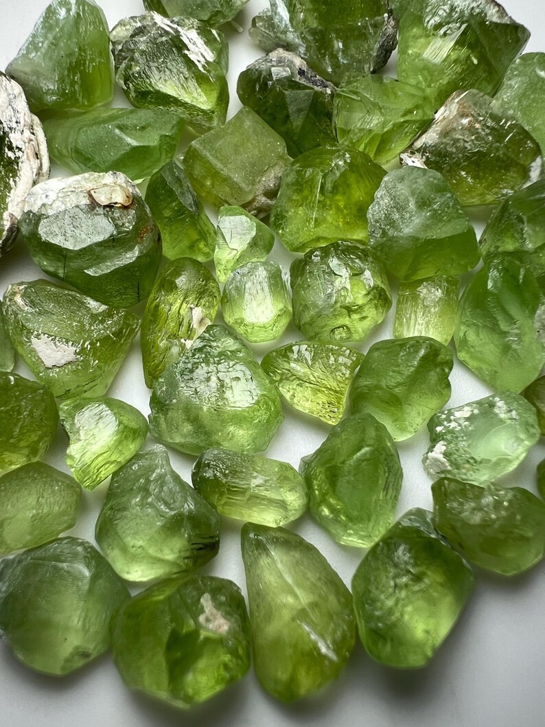 270 Carat Faceted cut Grade  Green Peridot Crystals From PAKISTAN
