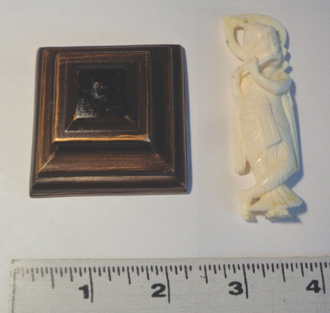 Nice Small Antique Carved Ivory Krishna Hindu Figure