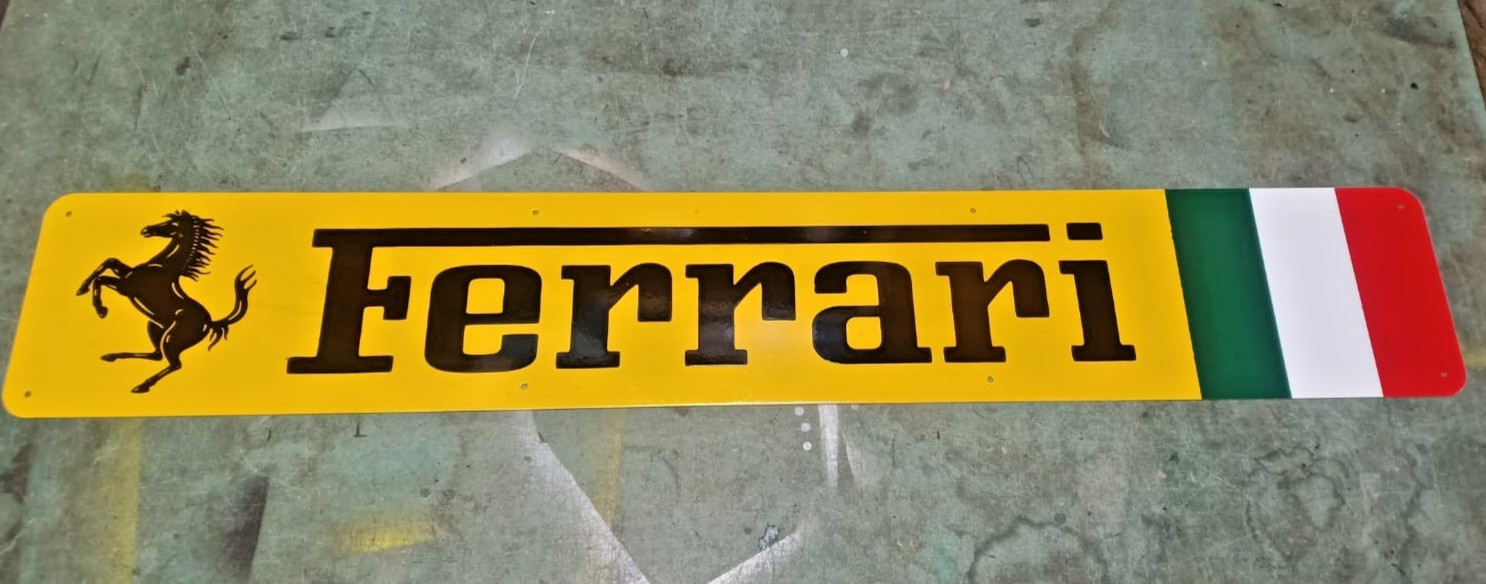 Premium Vintage Style FERRARI DEALER  WORKSHOP Metal Sign | Heavy Duty Garage