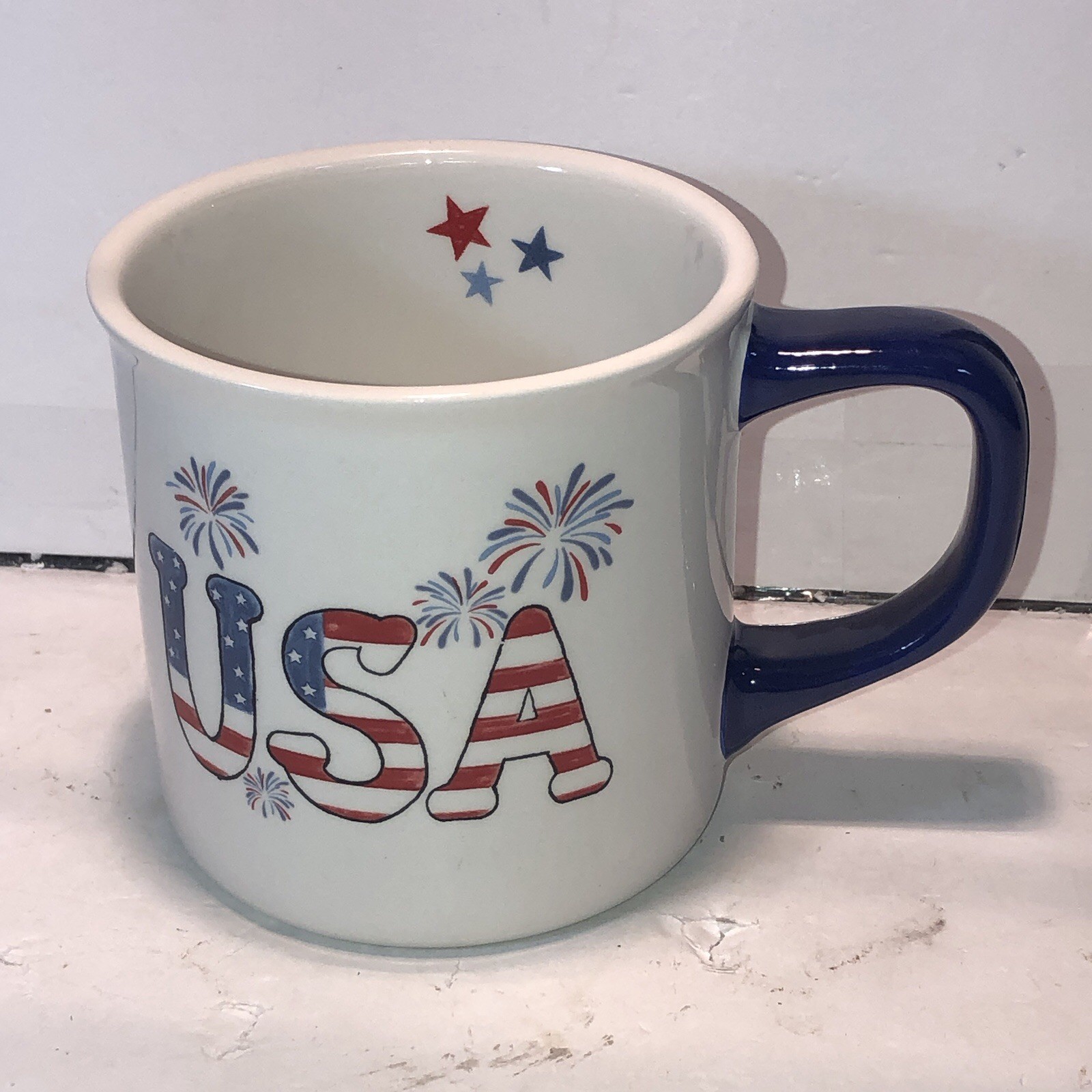 USA & FIREWORKS CERAMIC MUG HOBBY LOBBY 106399372