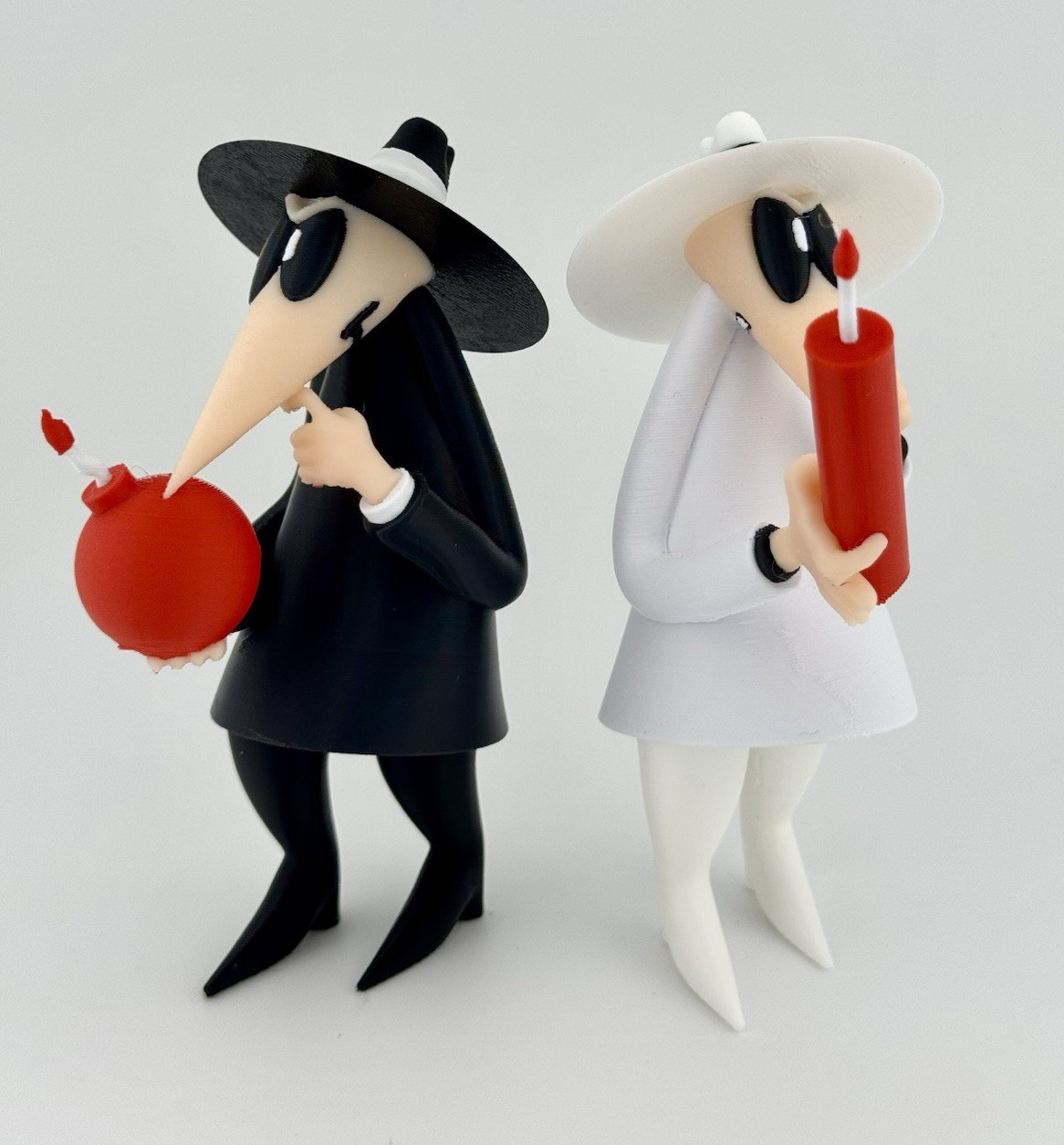 Spy Vs Spy 3D Printed Figurine, Mad Magazine